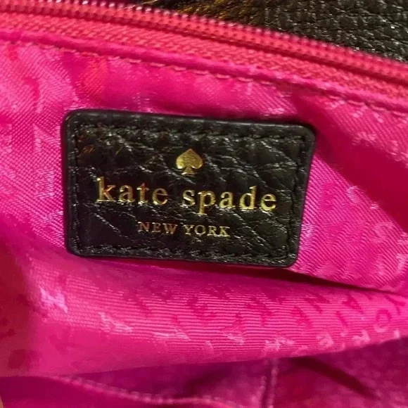 Kate spade black beige black satchel handbag